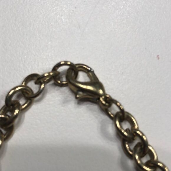 𝅺diamond Intl Beach Theme Gold Tone Link And Charm Bracelet - Picture 6 of 6